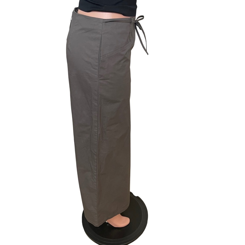 White Fox Street Style Maxi Cargo Skirt, Gray, relaxed, casual, edgy, tie waist - Picture 16 of 16